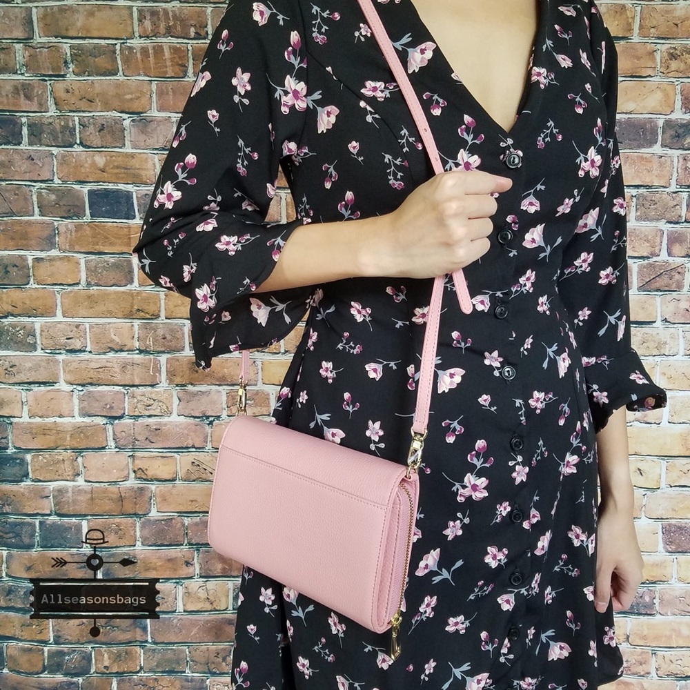 🔽 Tory Burch Bombe flat crossbody wallet cameo - Picture 3 of 8